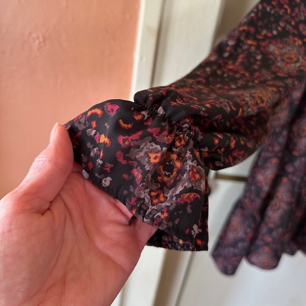 Black Boho Print Tunic - Picture 4 of 8